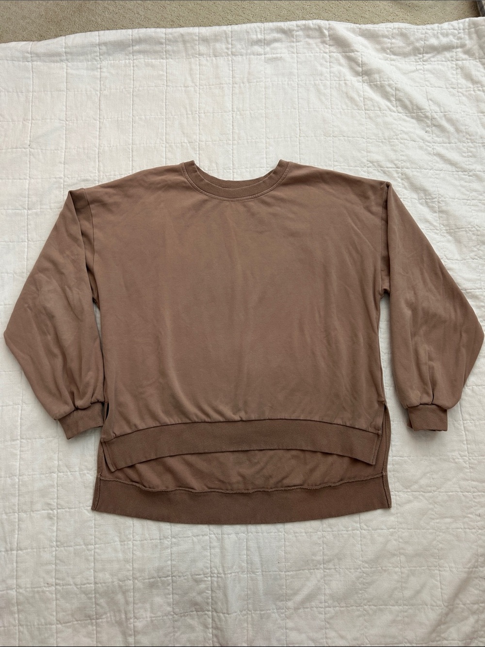 bp Relaxed Crewneck Pullover in Brown